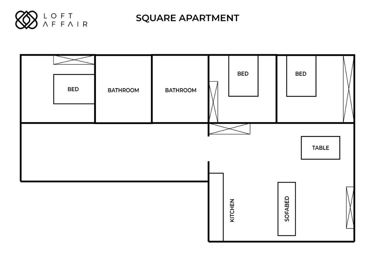 Square Apartment - Loftaffair Kraków Eksteriør billede